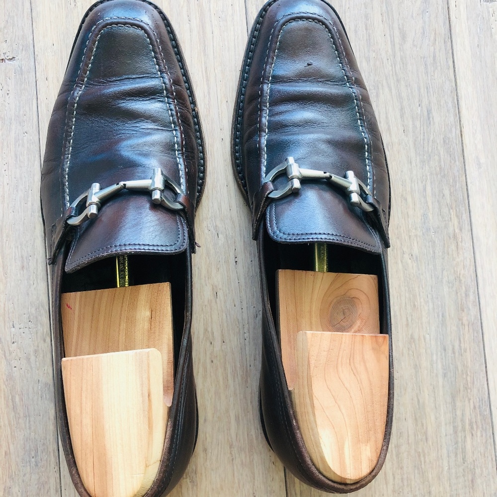 Salvatore Ferragamo used Brown Men Shoes 9.5